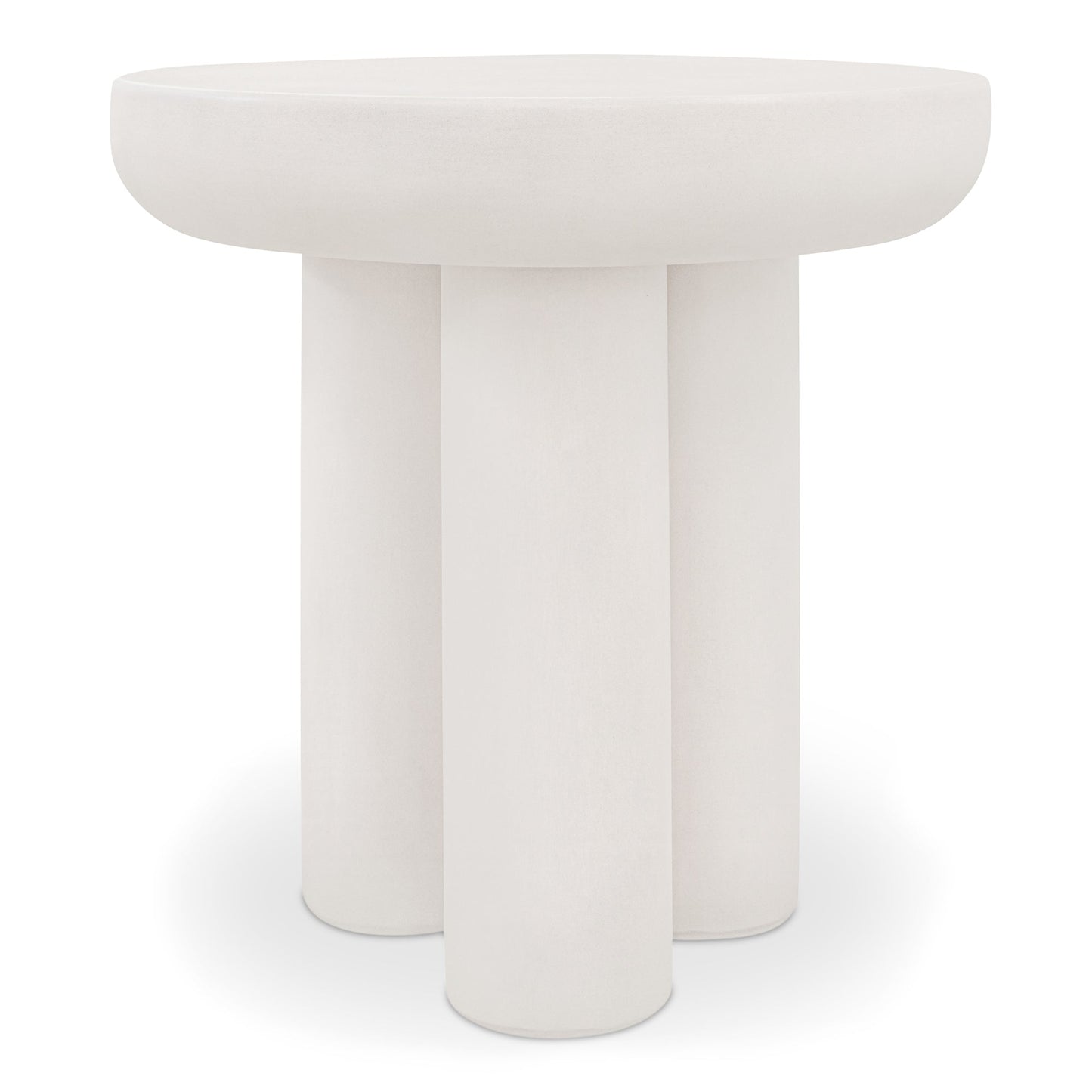 Rocca Cream Durable Concrete Outdoor Side Table