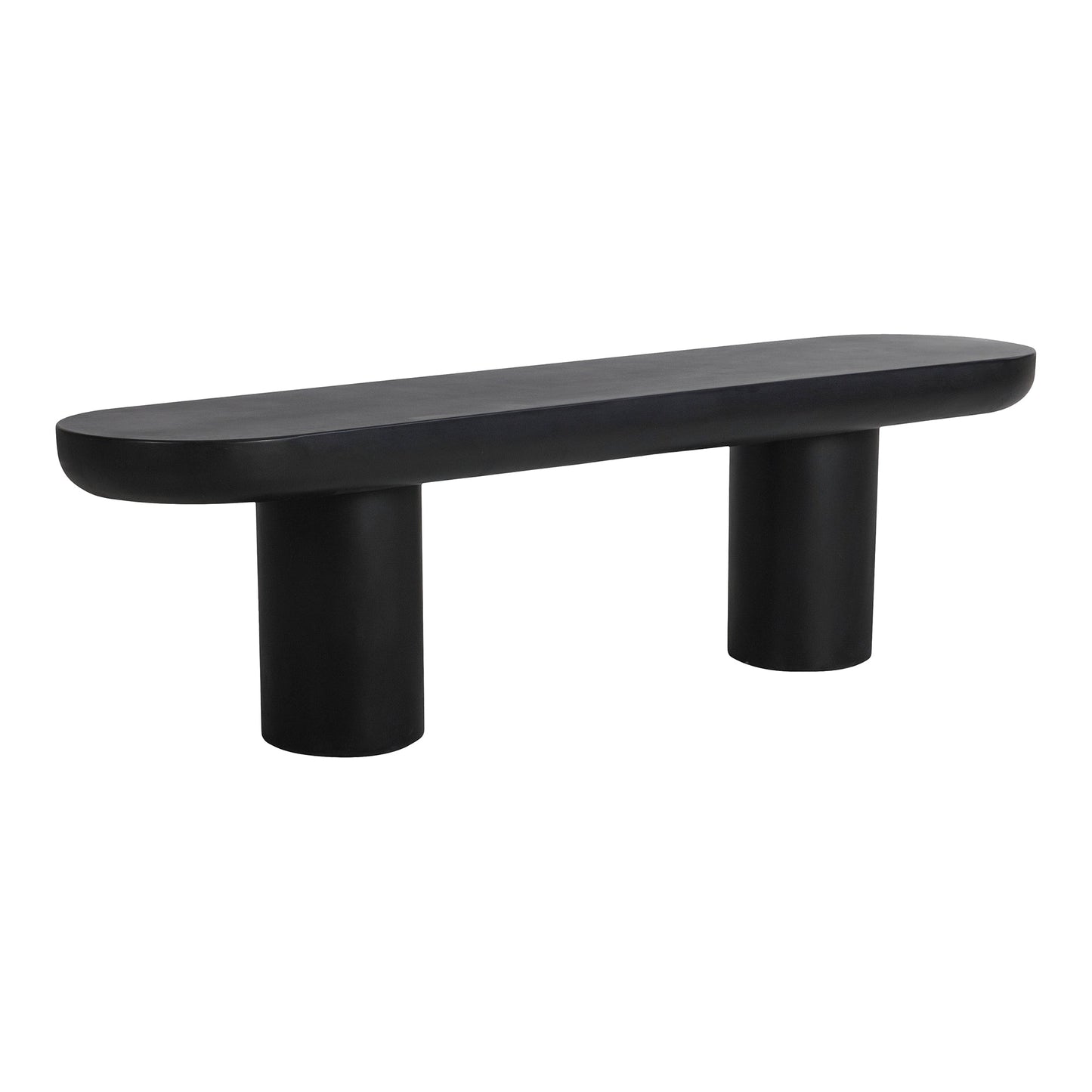 Rocca Concrete and Wood Black Bench