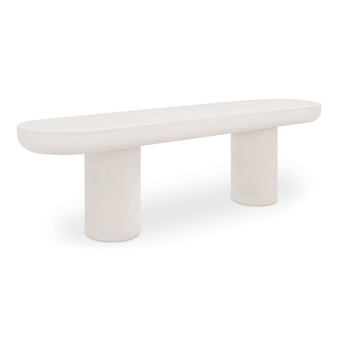 Rocca Cream Concrete Design Outdoor Bench