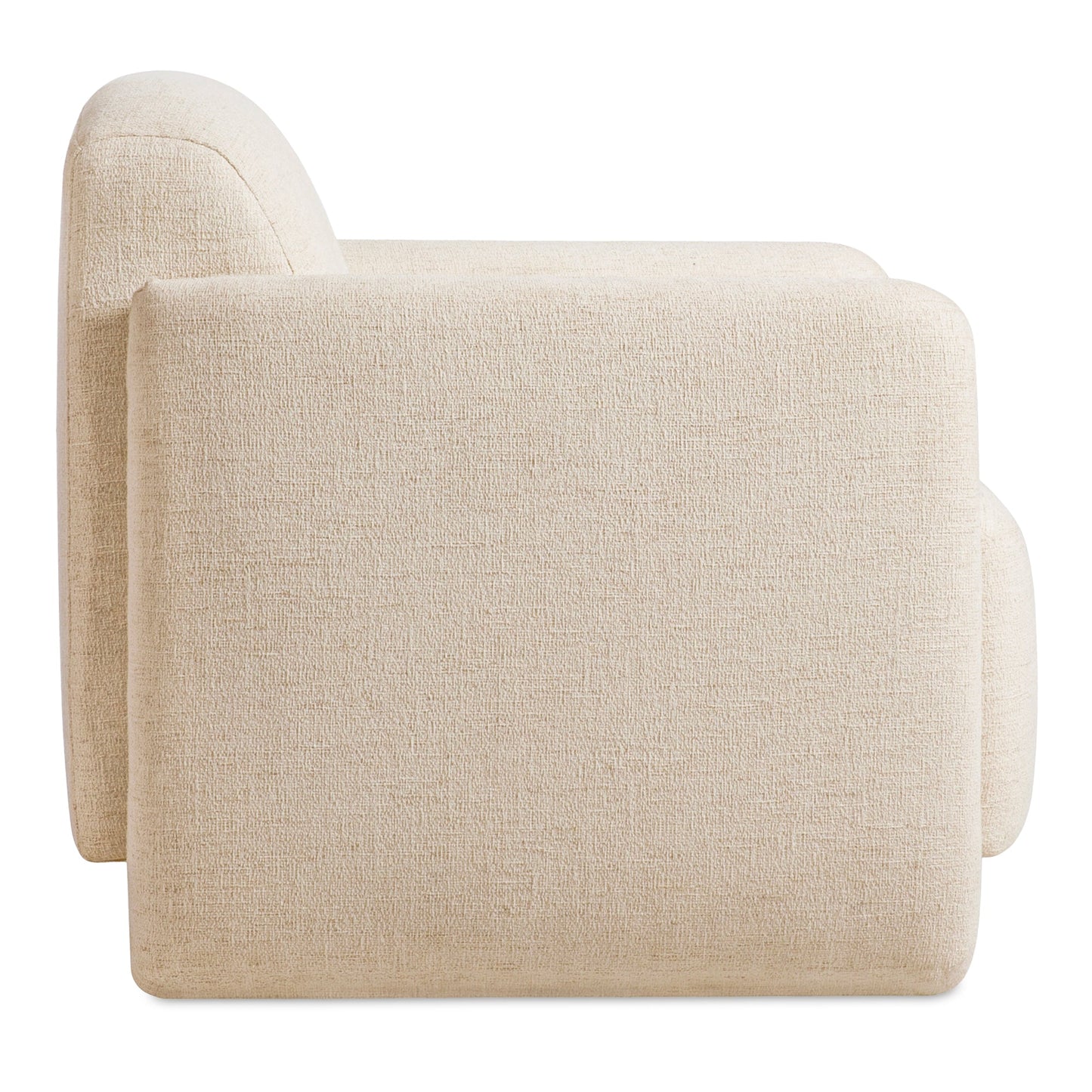 Fallon Polyester and Solid Pine Ivory Accent Arm Chair