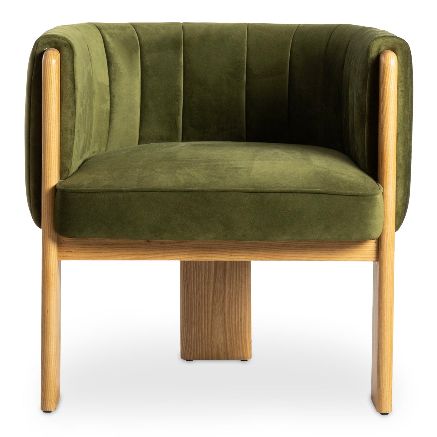 Sofi Polyester and Solid Ash Green Armless Accent Chair