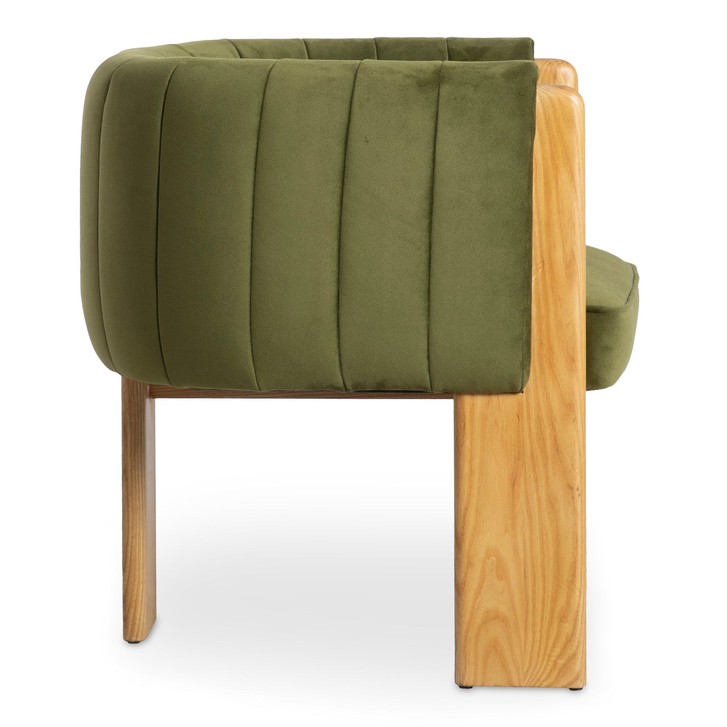 Sofi Polyester and Solid Ash Green Armless Accent Chair