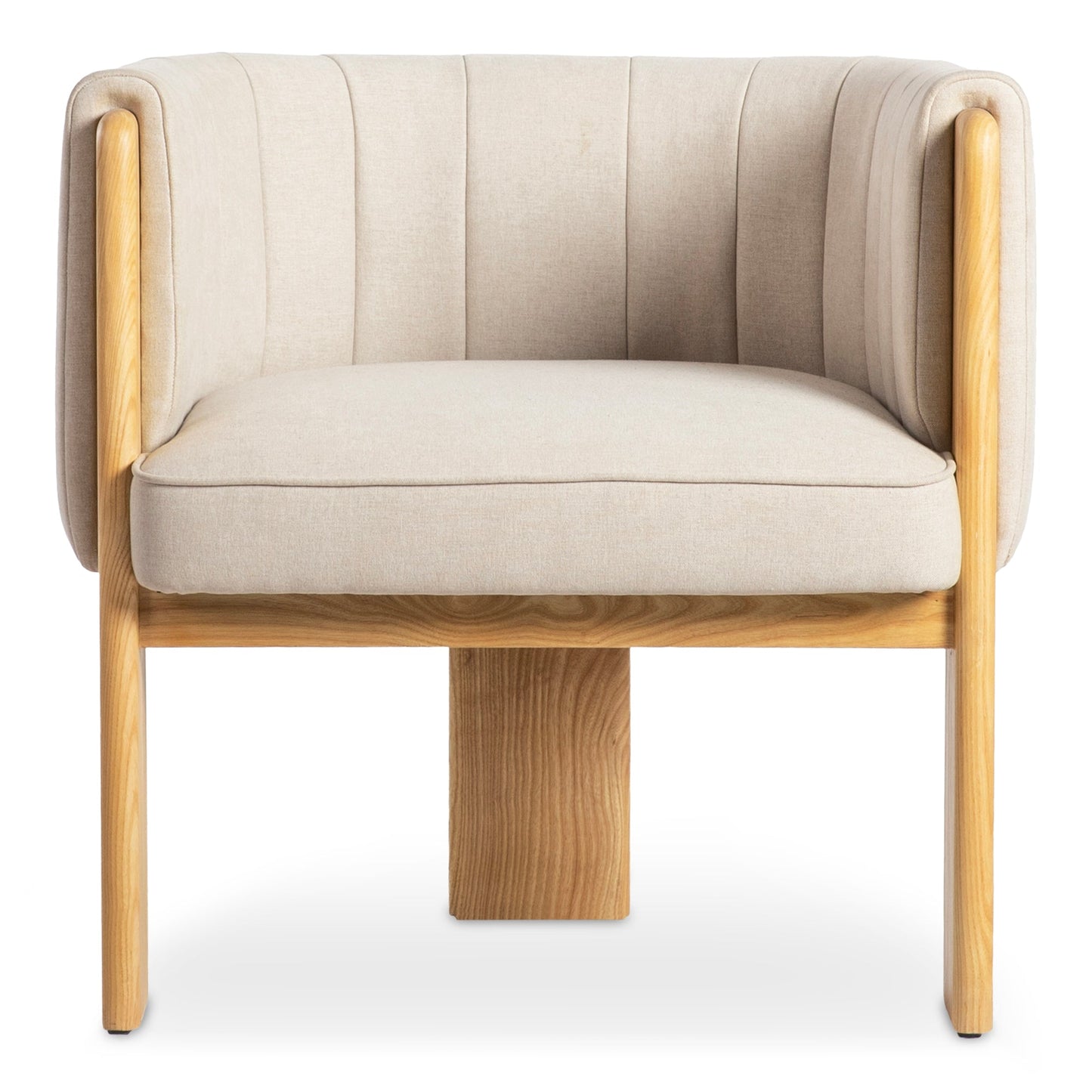 Sofi Polyester and Solid Ash Beige Armless Accent Chair