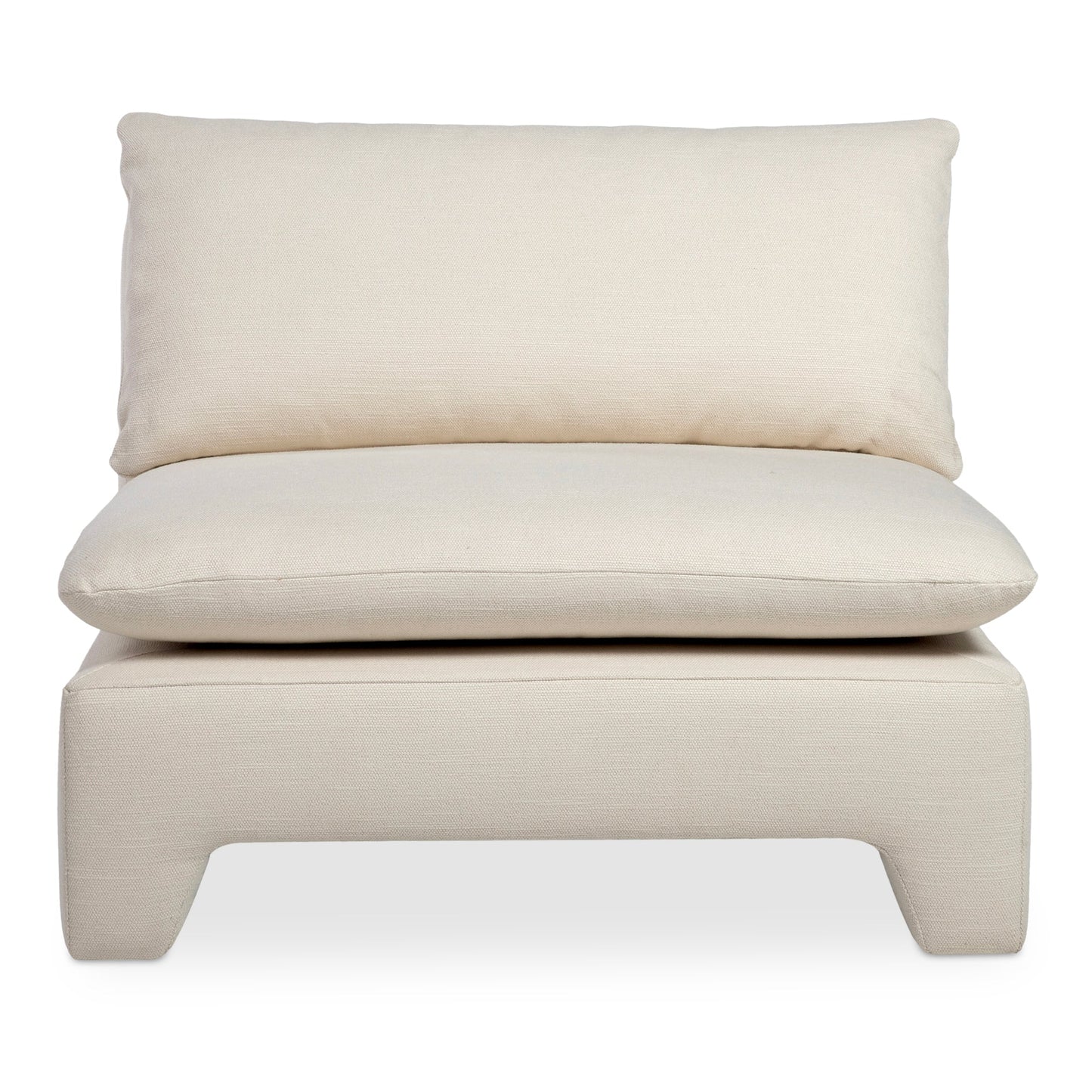 Estelle Polyester Upholstered Armless Lounge Chair