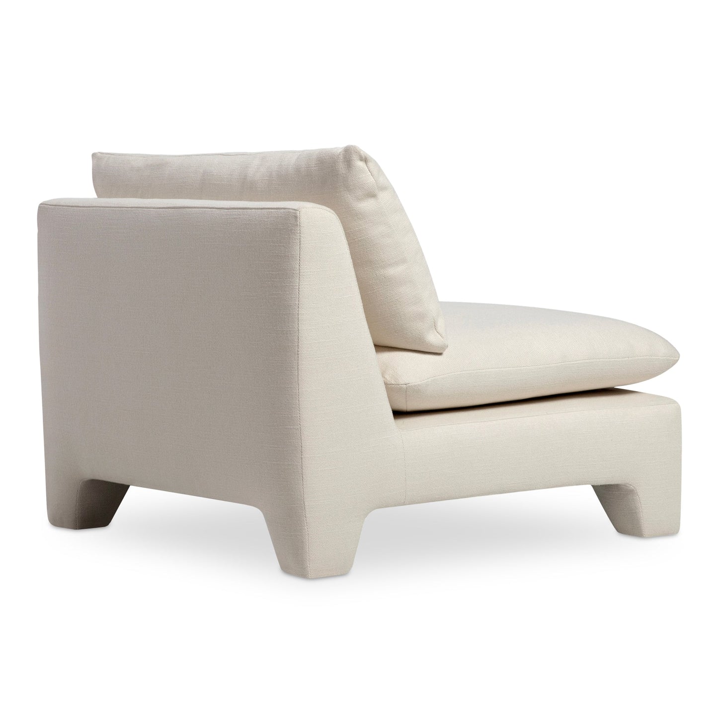 Estelle Polyester Upholstered Armless Lounge Chair