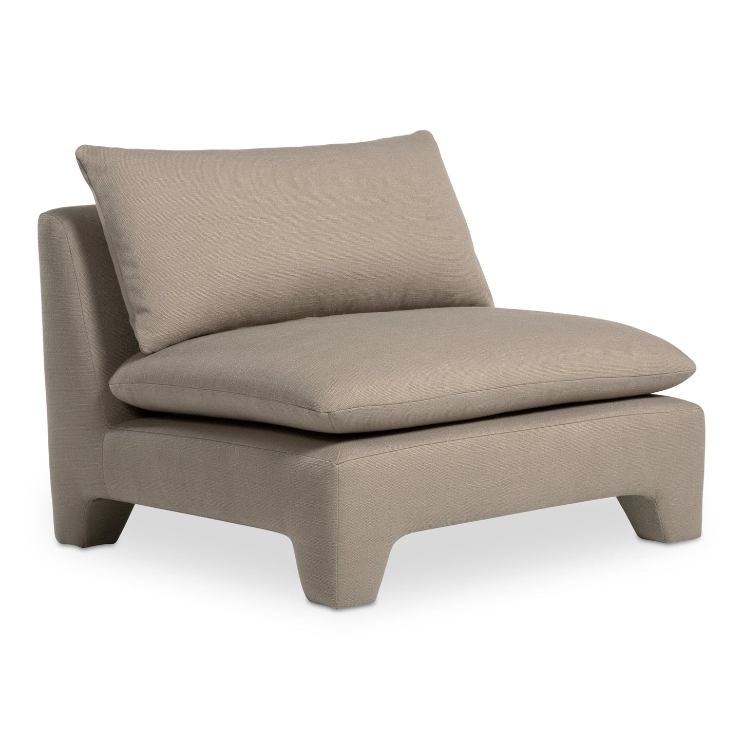 Estelle Polyester Upholstered Armless Lounge Chair