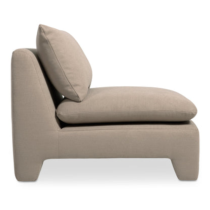 Estelle Polyester Upholstered Armless Lounge Chair