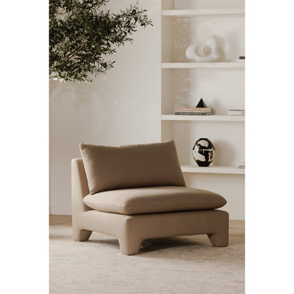 Estelle Polyester Upholstered Armless Lounge Chair