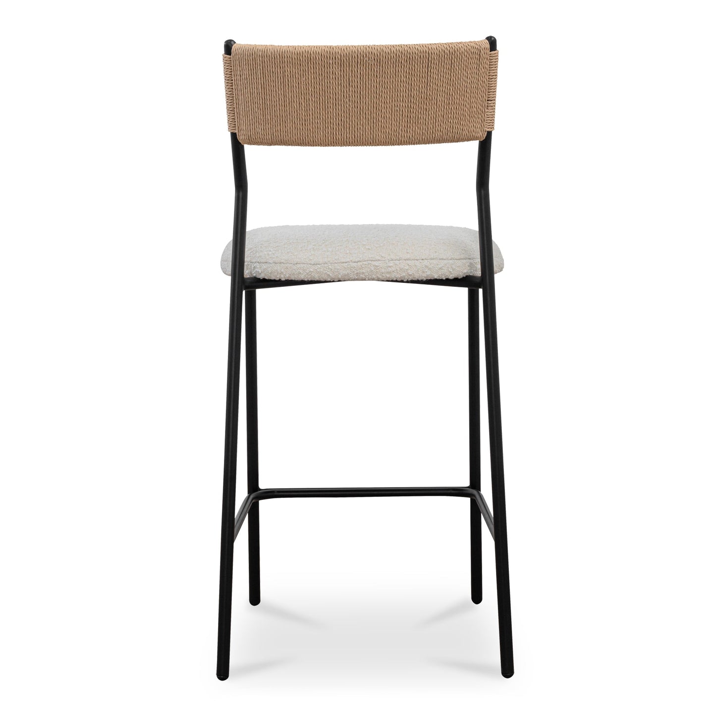 Foley White Curved Counter Stool