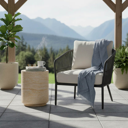 LH Home Zac Concrete Outdoor Side Table