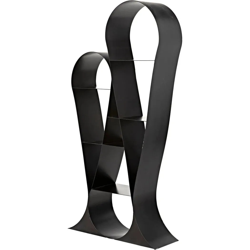 Zaha Bookcase, Black Metal