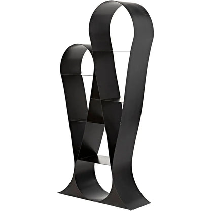 Zaha Bookcase, Black Metal