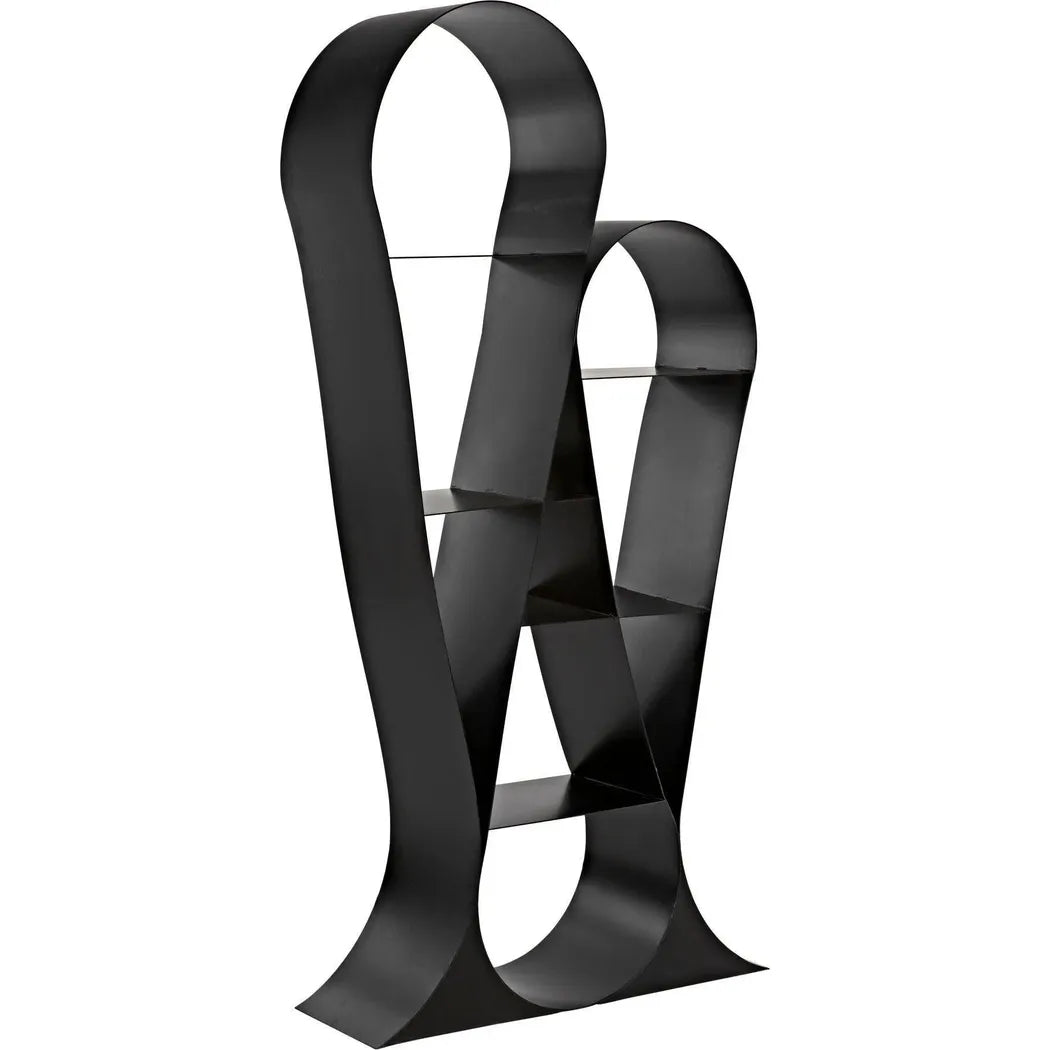 Zaha Bookcase, Black Metal
