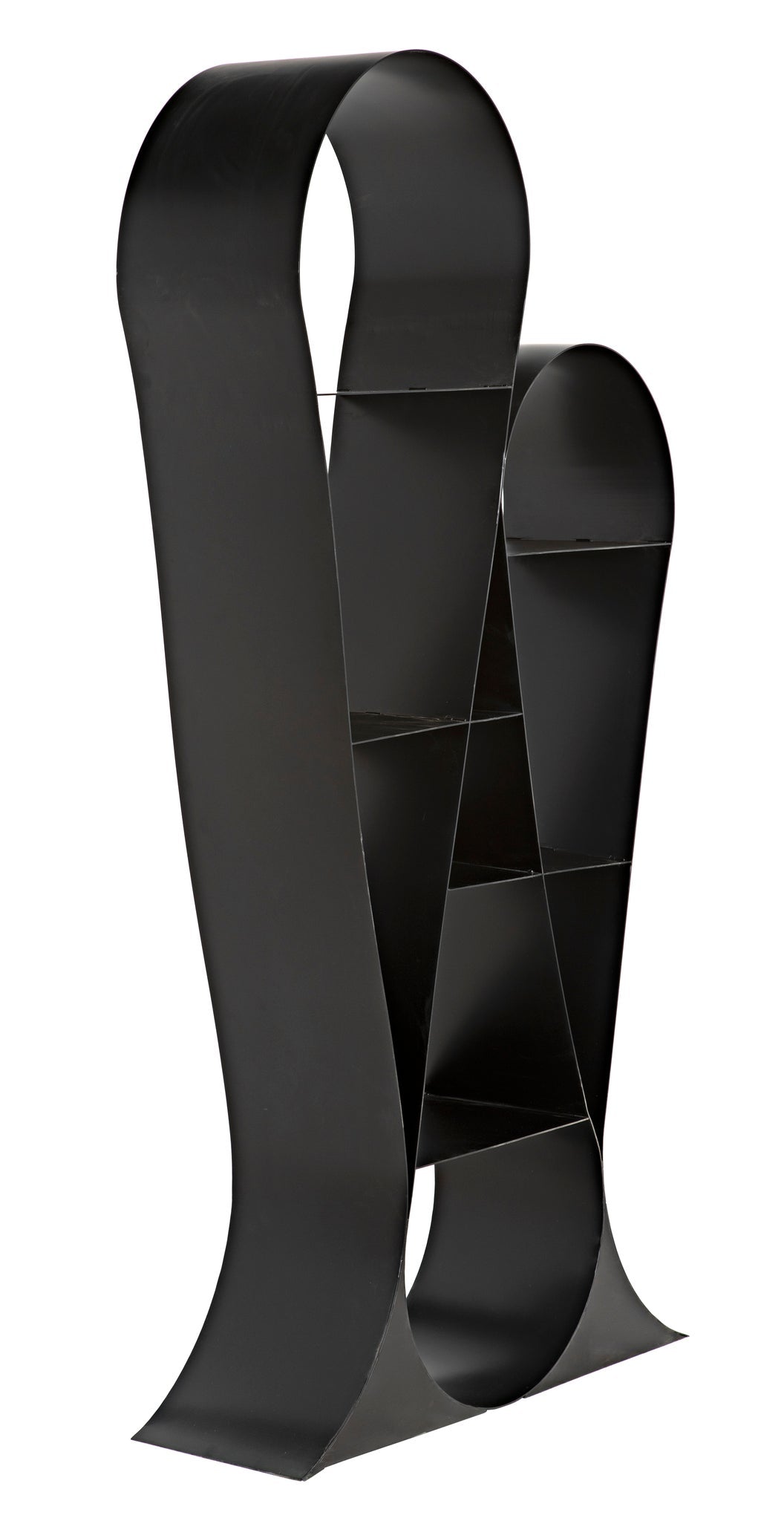 Zaha Bookcase, Black Metal-Bookcases-Noir-Sideboards and Things