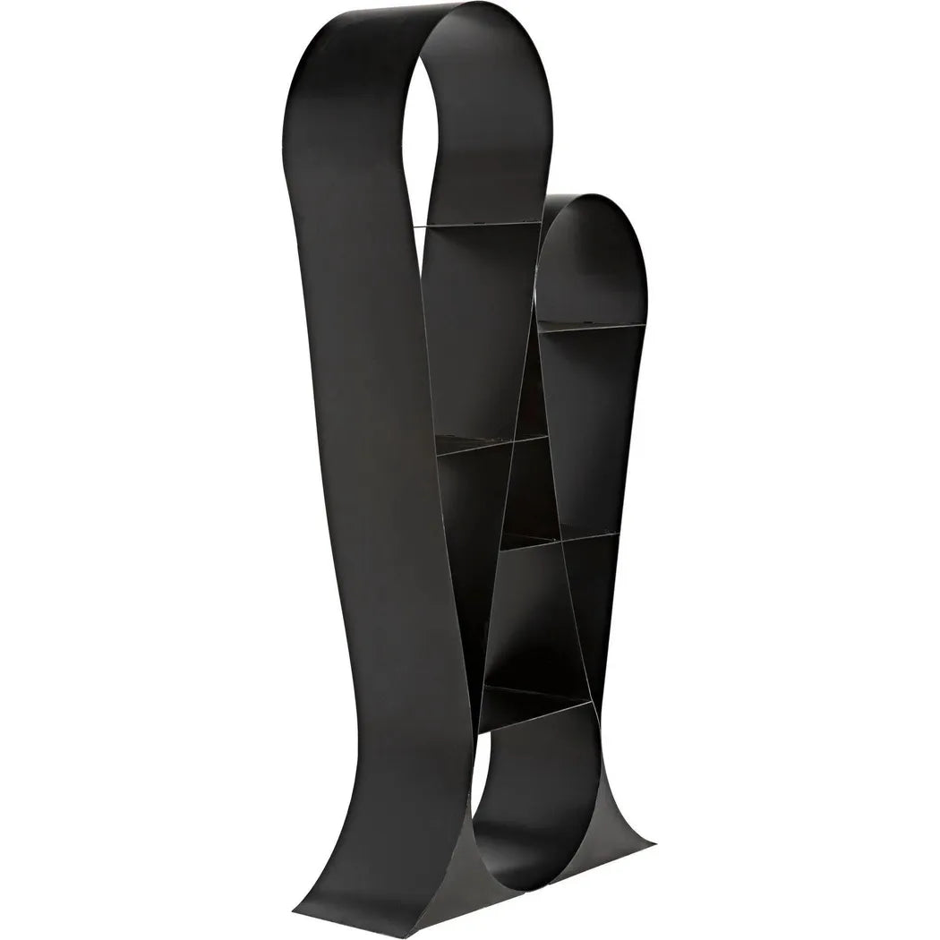 Zaha Bookcase, Black Metal