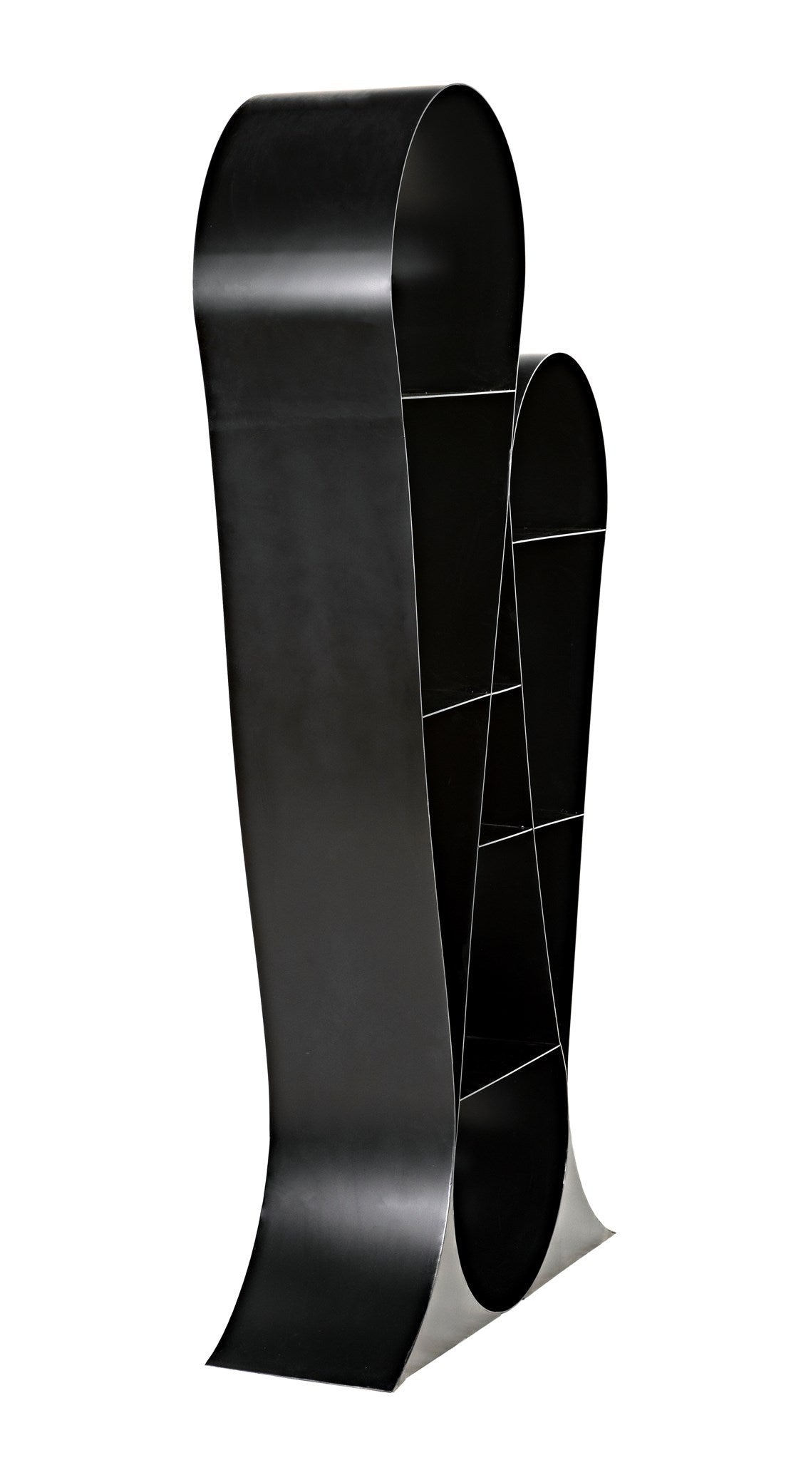 Zaha Bookcase, Black Metal-Bookcases-Noir-Sideboards and Things