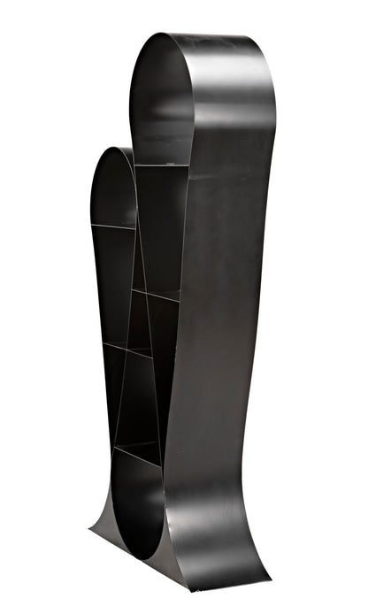 Zaha Bookcase, Black Metal-Bookcases-Noir-Sideboards and Things