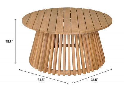 Zuo Modern Zahara Natural Wooden Round Coffee Table