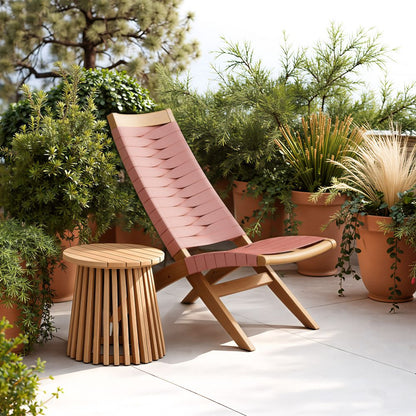 Zuo Modern Zahara Natural Wooden Round Side Table