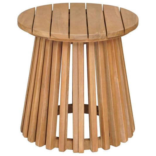 Zuo Modern Zahara Natural Wooden Round Side Table