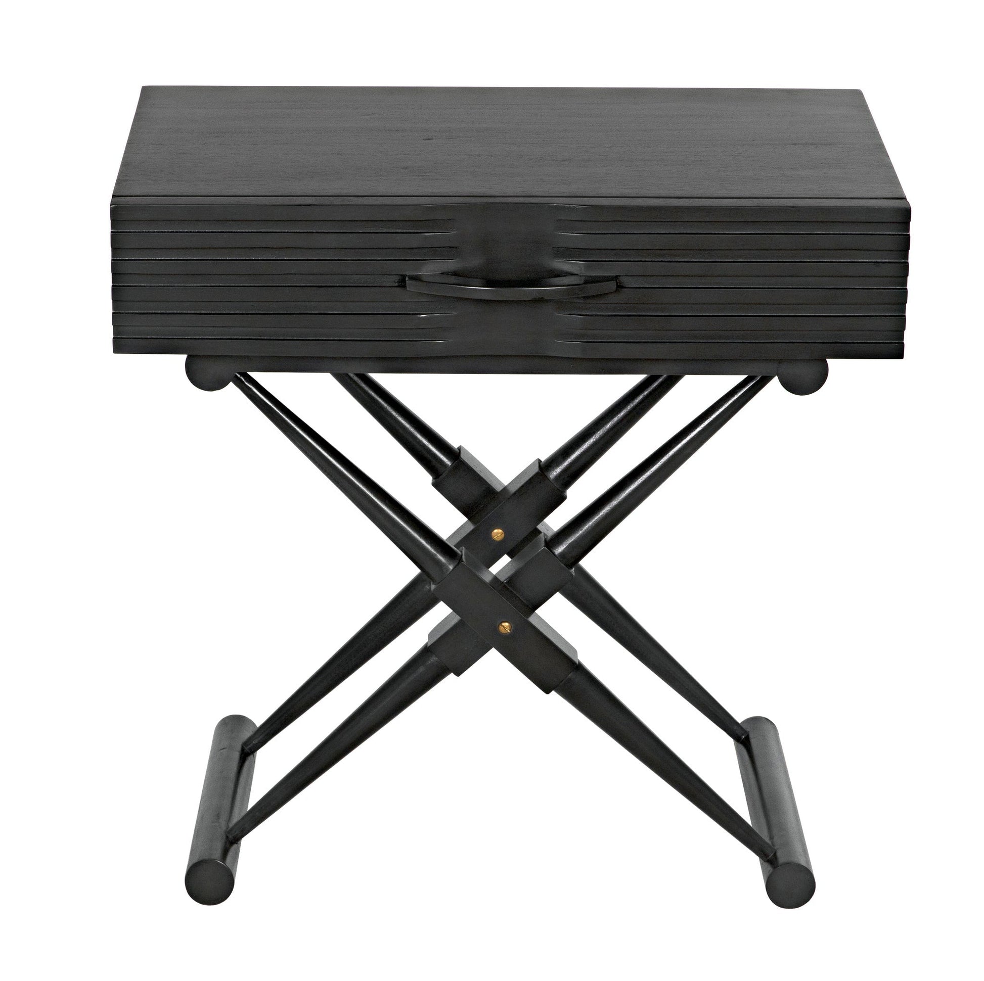 Zanta Wood Black Rectangle Side Table-Side Tables-Noir-Sideboards and Things