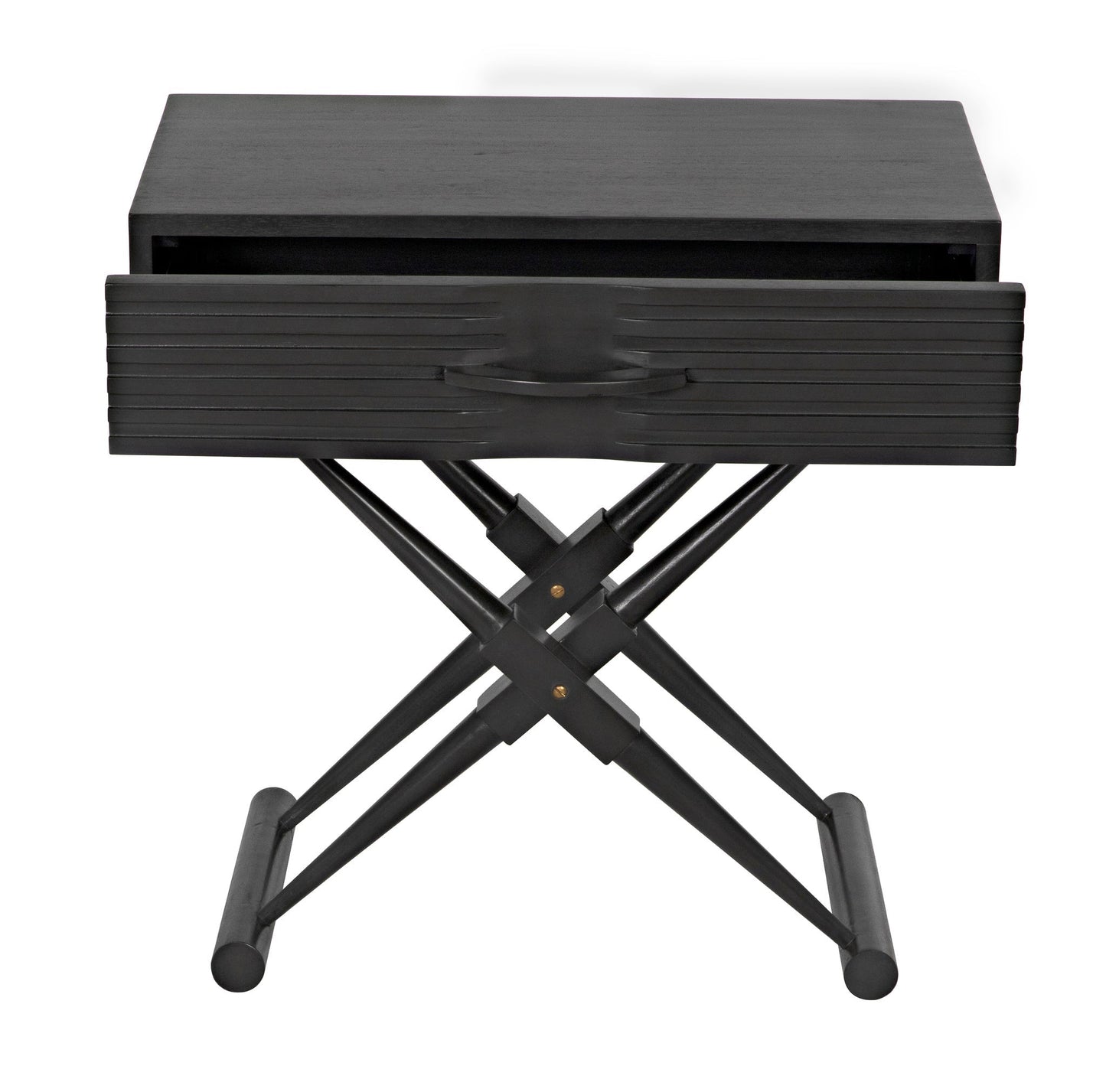 Zanta Wood Black Rectangle Side Table-Side Tables-Noir-Sideboards and Things