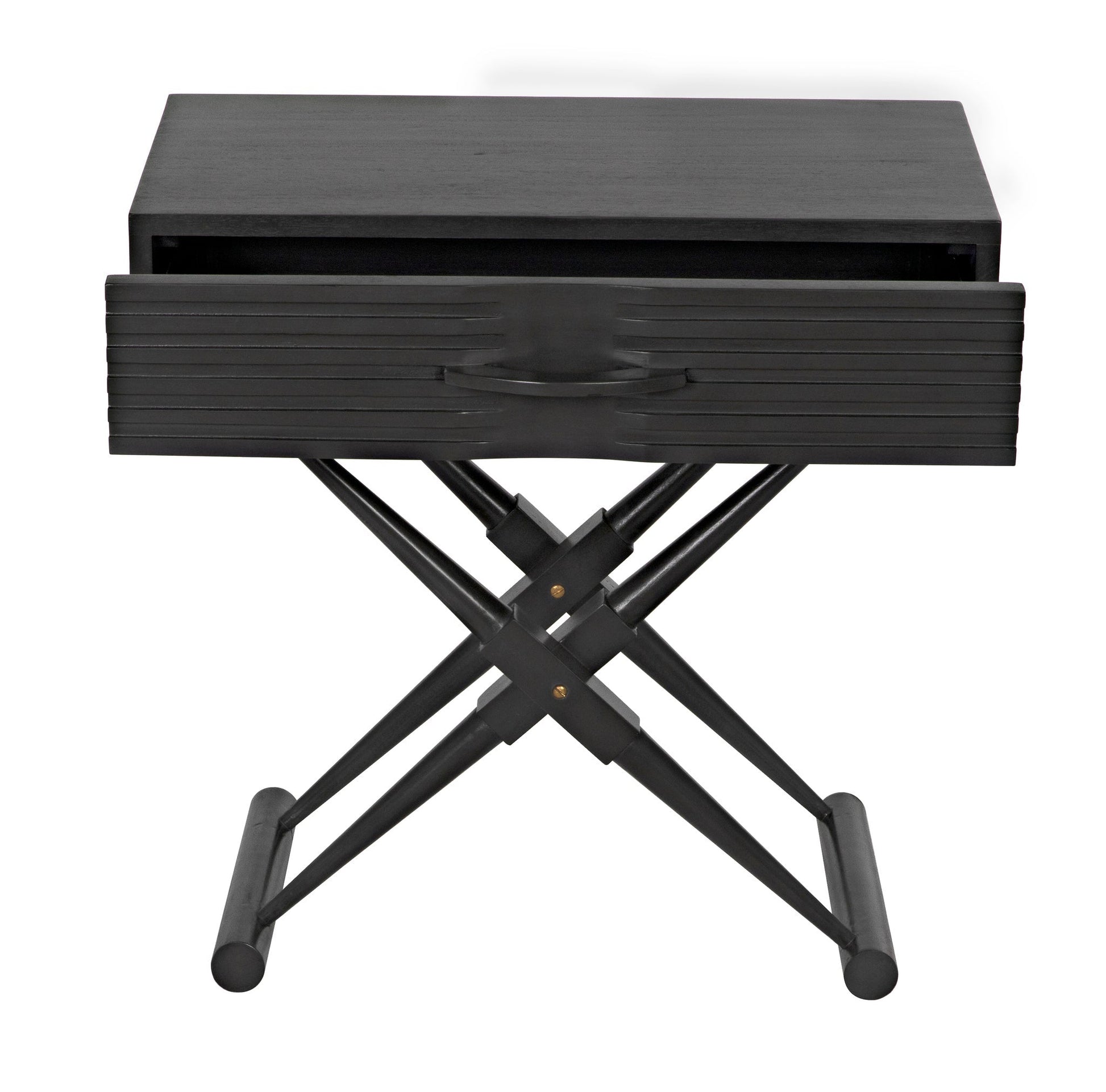 Zanta Wood Black Rectangle Side Table-Side Tables-Noir-Sideboards and Things