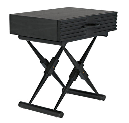 Zanta Wood Black Rectangle Side Table-Side Tables-Noir-Sideboards and Things