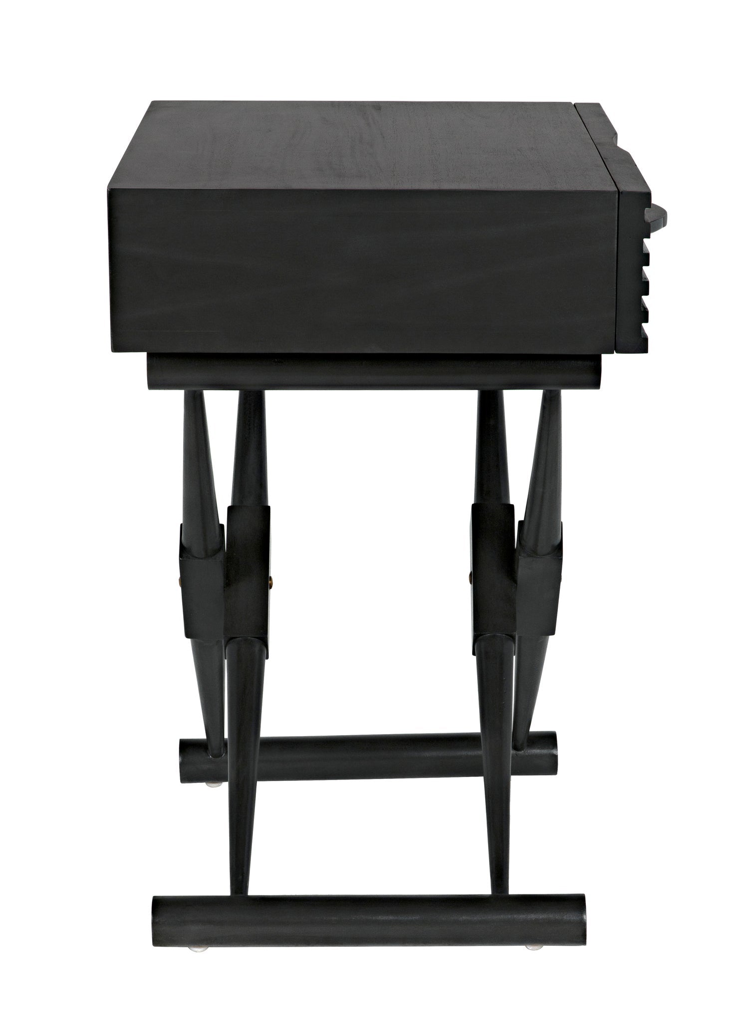 Zanta Wood Black Rectangle Side Table-Side Tables-Noir-Sideboards and Things