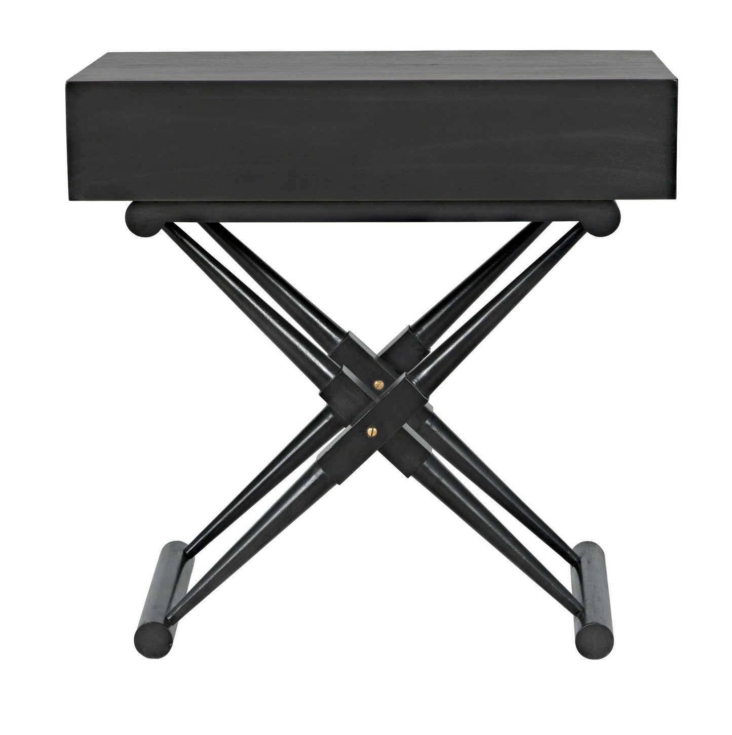 Zanta Wood Black Rectangle Side Table-Side Tables-Noir-Sideboards and Things