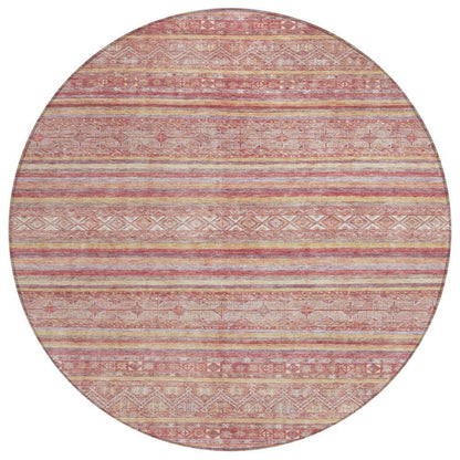 LOOMLAN Rugs Zaraxa Orange Washable Indoor-Outdoor Rug