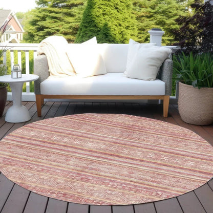 LOOMLAN Rugs Zaraxa Orange Washable Indoor-Outdoor Rug