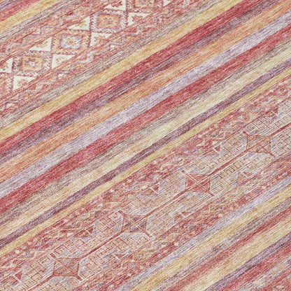 LOOMLAN Rugs Zaraxa Orange Washable Indoor-Outdoor Rug