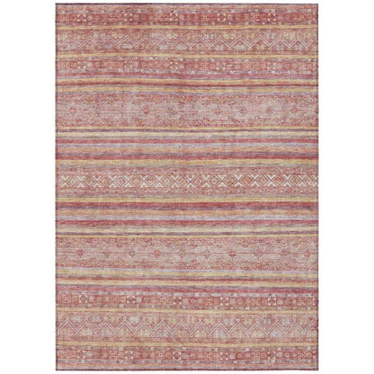 LOOMLAN Rugs Zaraxa Orange Washable Indoor-Outdoor Rug