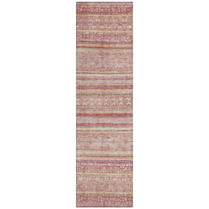 LOOMLAN Rugs Zaraxa Orange Washable Indoor-Outdoor Rug