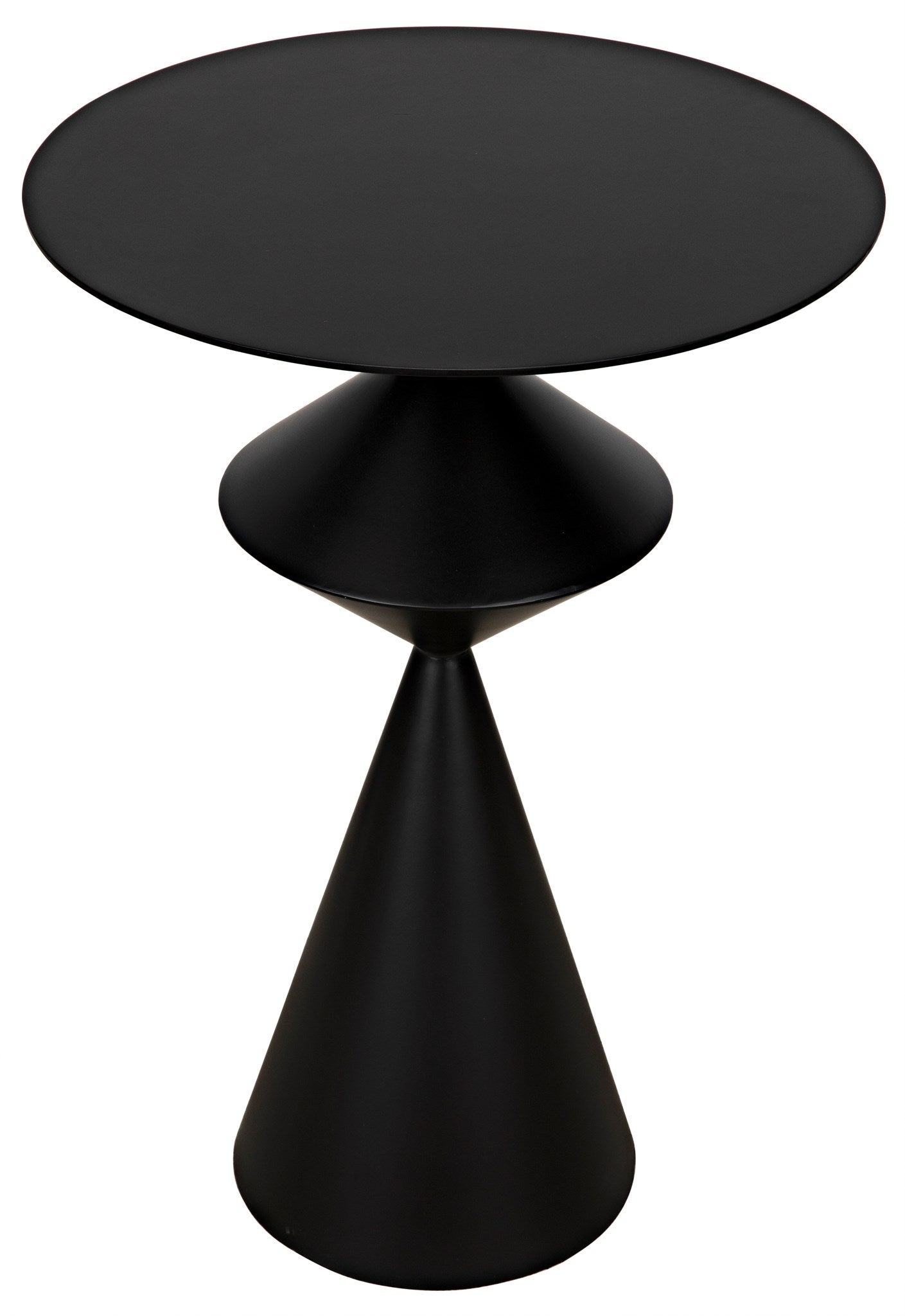 Zasa Side Table, Black Steel-Side Tables-Noir-Sideboards and Things