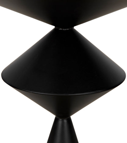 Zasa Side Table, Black Steel-Side Tables-Noir-Sideboards and Things