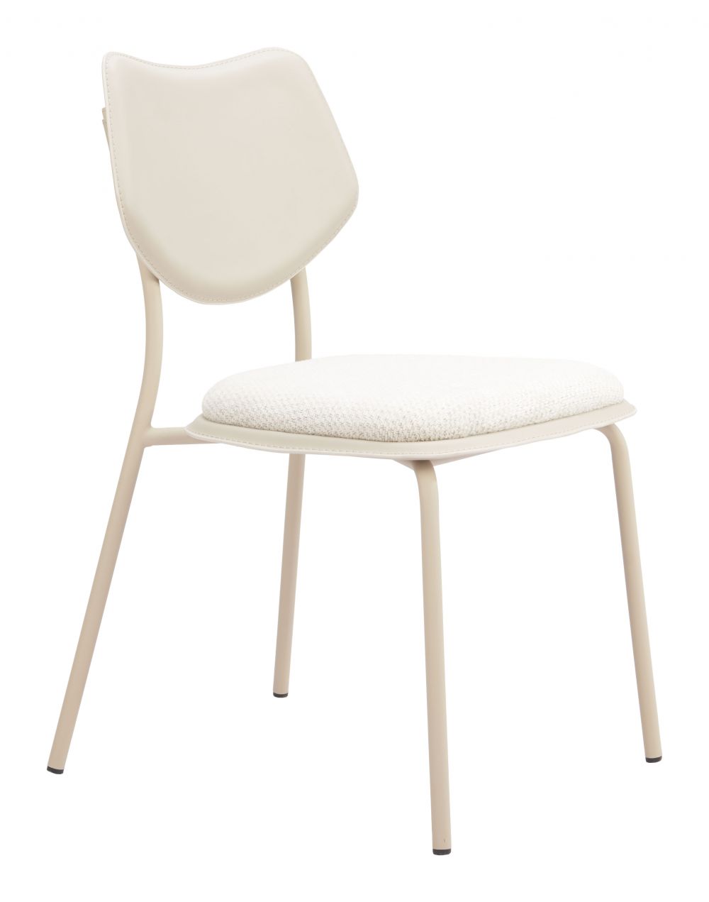 Zuo Modern Zeal White Faux Leather Dining Chair 4PC