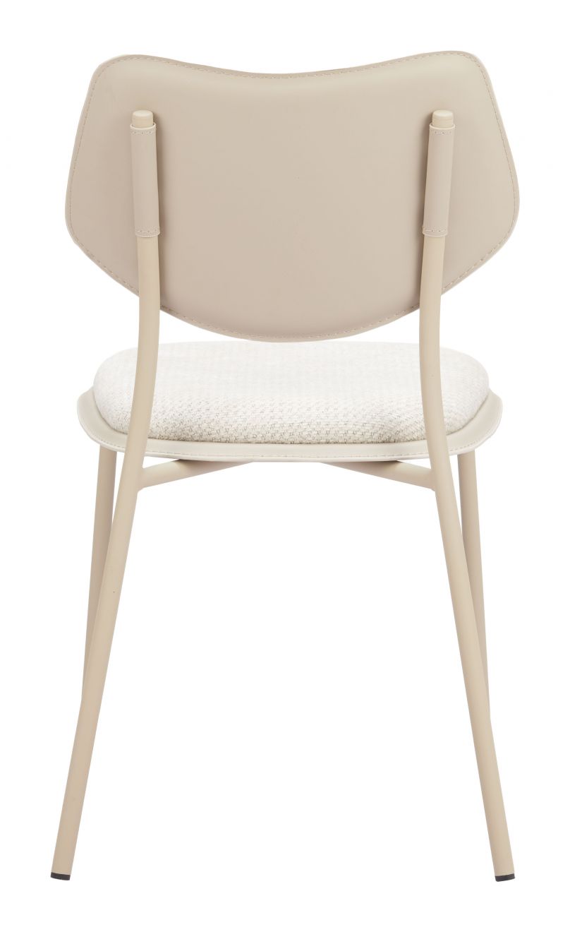 Zuo Modern Zeal White Faux Leather Dining Chair 4PC