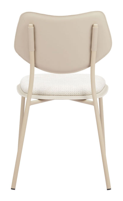 Zuo Modern Zeal White Faux Leather Dining Chair 4PC