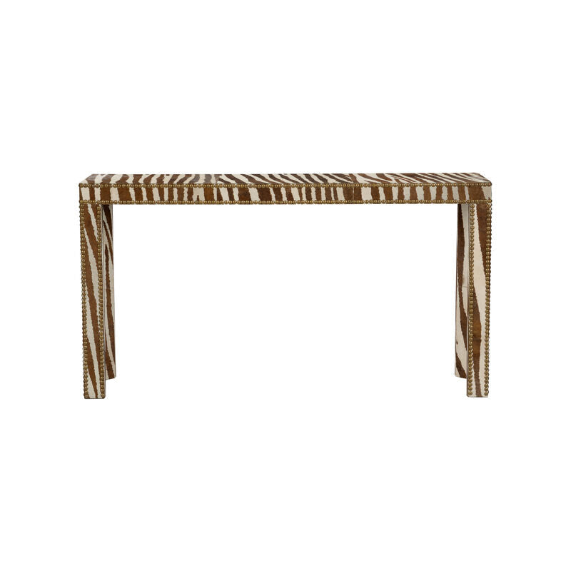 Chelsea House Zebra Pattern Rectangular Console Table
