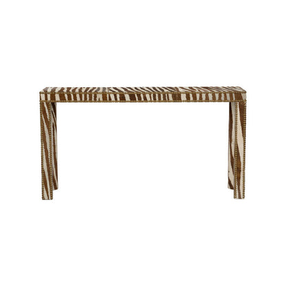 Chelsea House Zebra Pattern Rectangular Console Table