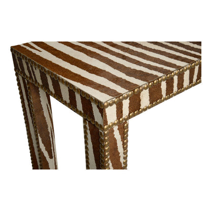 Chelsea House Zebra Pattern Rectangular Console Table