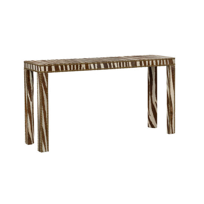 Chelsea House Zebra Pattern Rectangular Console Table