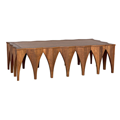 Zelenko Coffee Table, Dark Walnut-Coffee Tables-Noir-Sideboards and Things