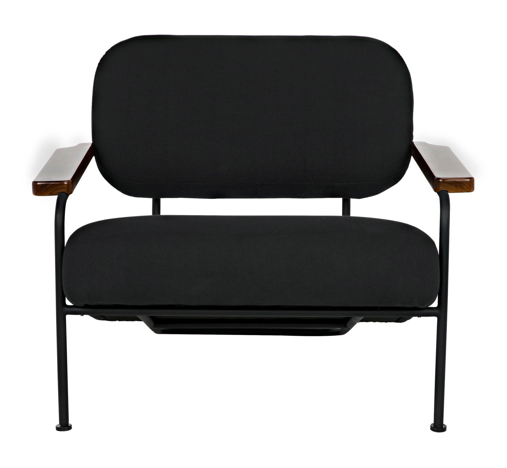 Zeus Chair with Black Cotton Fabric-Accent Chairs-Noir-Sideboards and Things