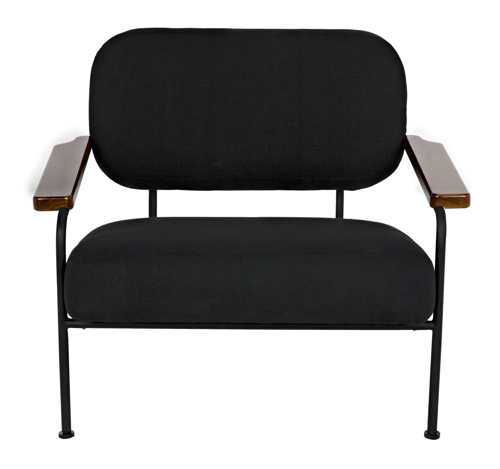 Zeus Chair with Black Cotton Fabric-Accent Chairs-Noir-Sideboards and Things