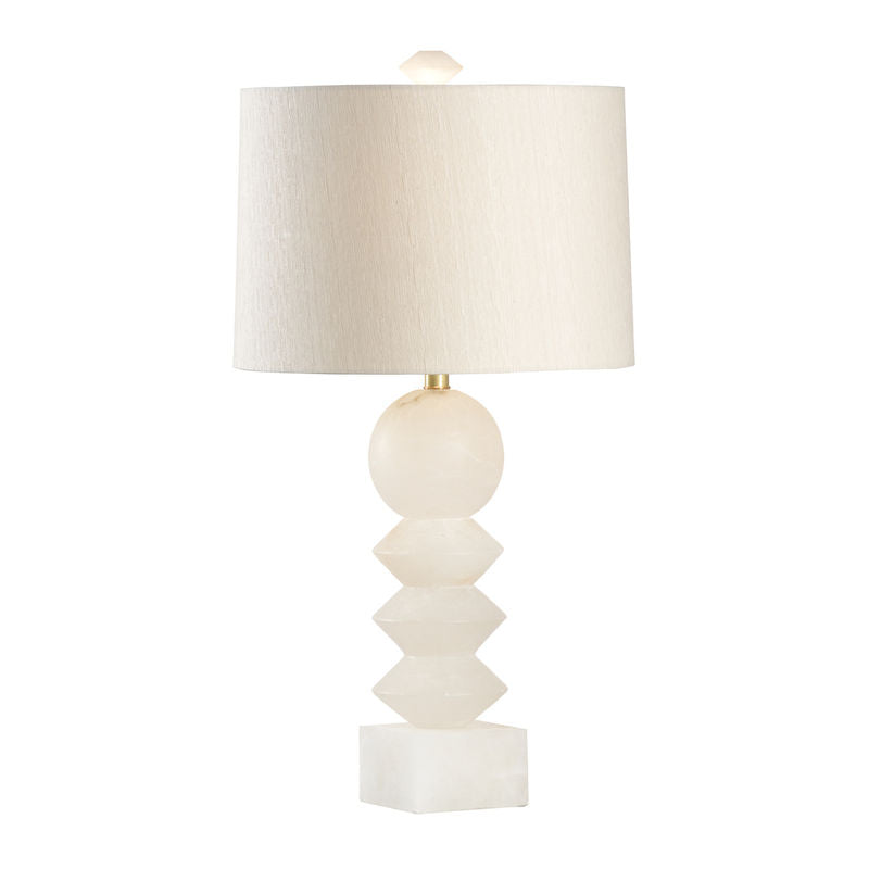 Wildwood Ziegfeld White Alabaster Table Lamp