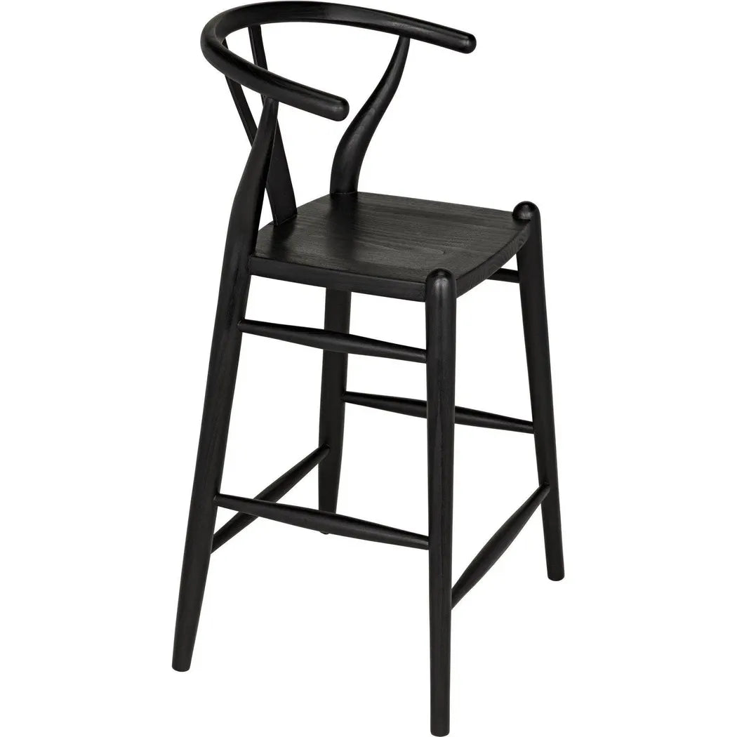 Zola Counter Stool, Charcoal Black