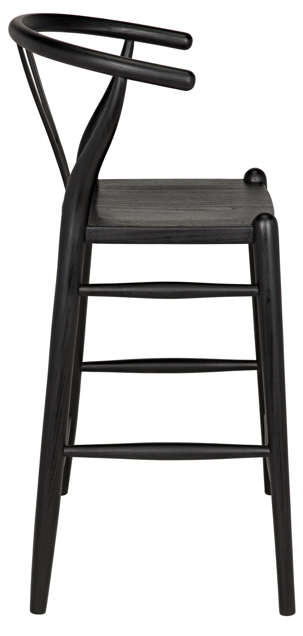 Zola Counter Stool, Charcoal Black-Counter Stools-Noir-Sideboards and Things